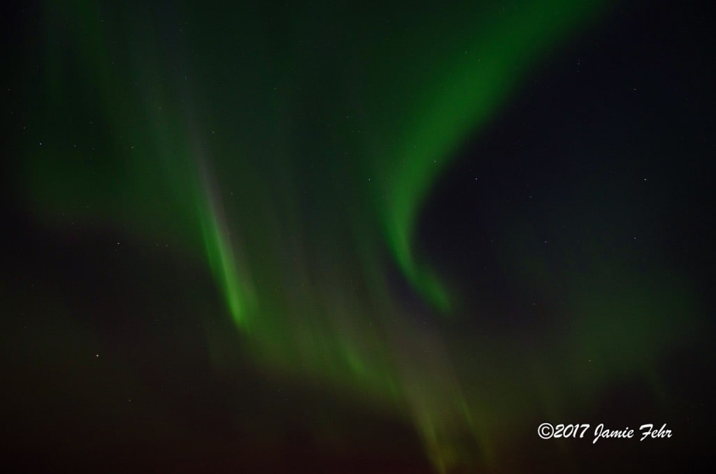 Northern Lights at Astotin Lake in Elk Island Park.