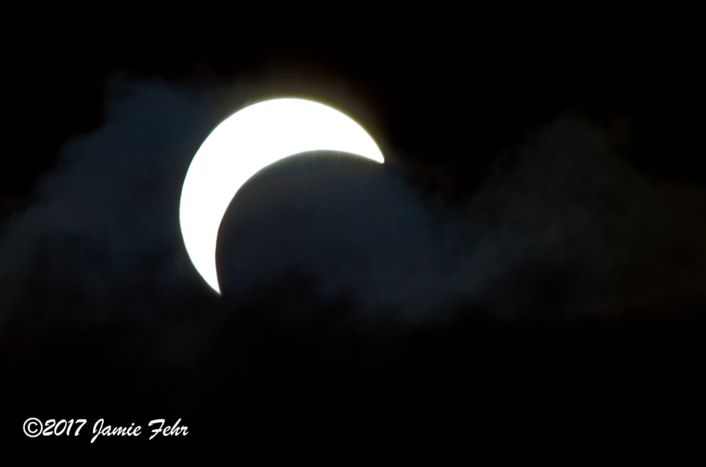 A partial solar eclipse.