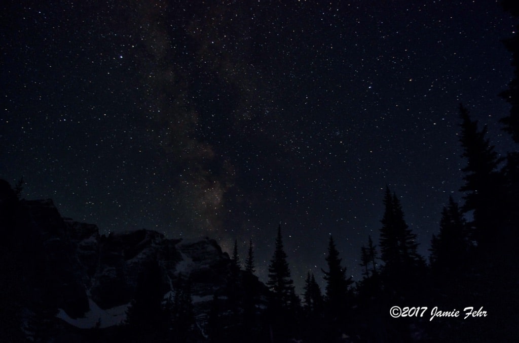 Milky Way in the mountains.