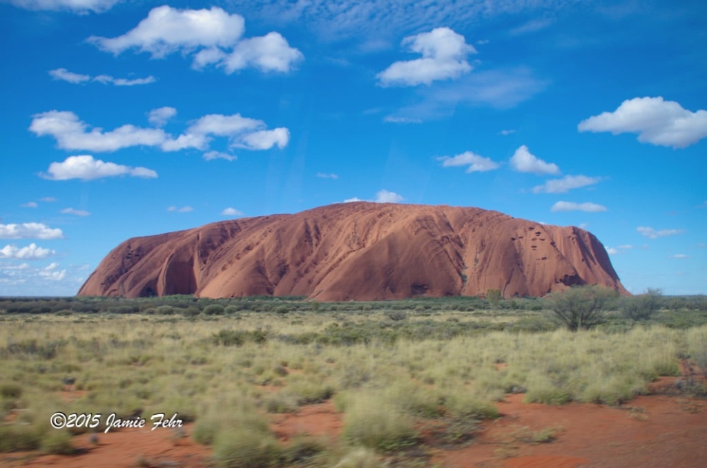 This is how Uluru looks on a sunny day.