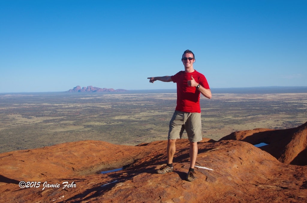 The Kata Tjuta was clearly visible from up here.