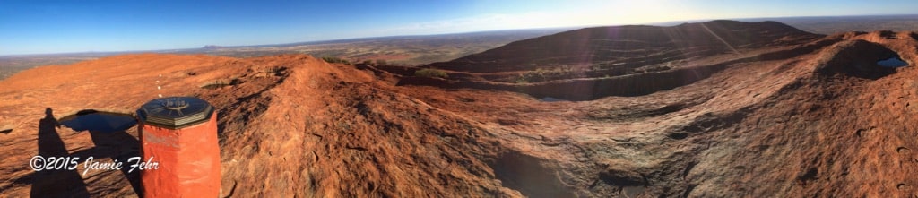 The expansive panorama from on top of Uluru.