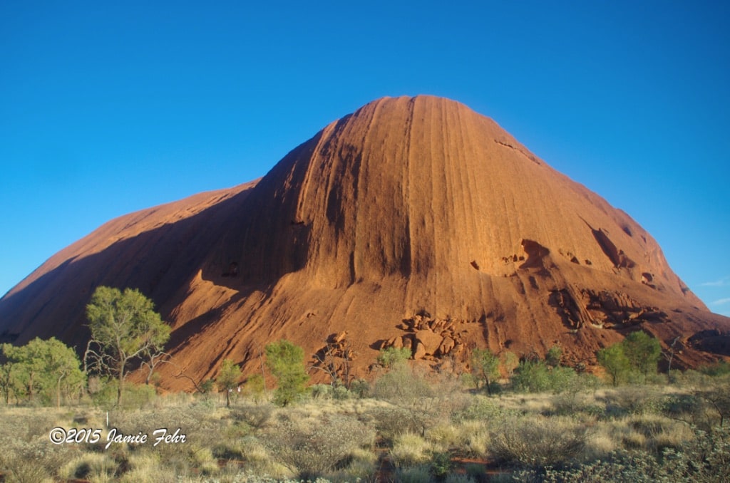 From this perspective, you are viewing the lines in the rock face head-on.